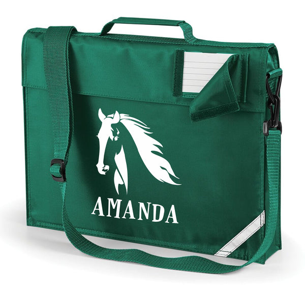 Personalised Horse Head with Name Bookbag