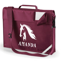 Personalised Horse Head with Name Bookbag