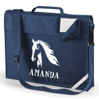 Personalised Horse Head with Name Bookbag