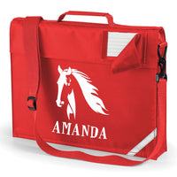 Personalised Horse Head with Name Bookbag