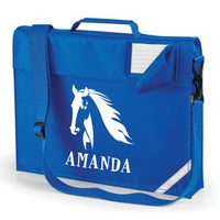 Personalised Horse Head with Name Bookbag