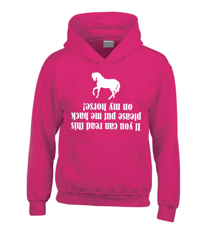 Si vous pouvez lire ceci, veuillez me remettre sur mon sweat à capuche à cheval 