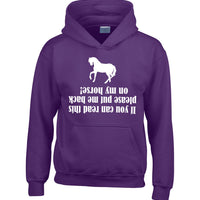 If You Can Read This Please Put Me Back On My Horse Hoodie