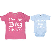 I'm the Big Sister T-shirt and I'm the Baby Brother Bodysuit Set