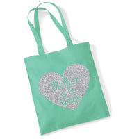 Mother of The Bride Tote Bag with Sparking Print