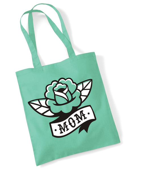 Mom Rose Tattoo Tote Bag