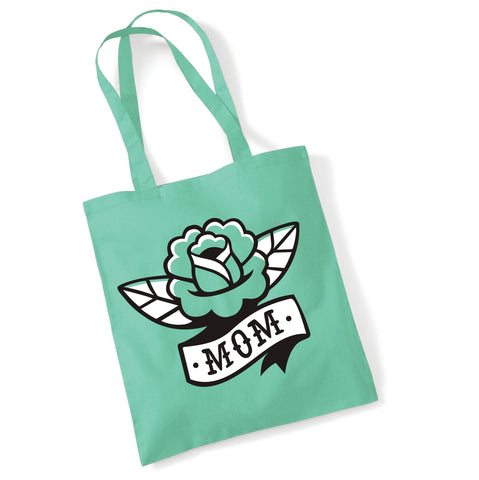 Mom Rose Tattoo Tote Bag