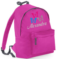 Personalised Sparkling Butterfly Backpack