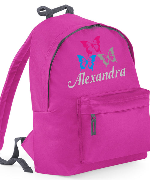 Personalised Sparkling Butterfly Backpack
