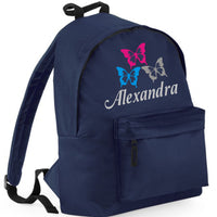 Personalised Sparkling Butterfly Backpack