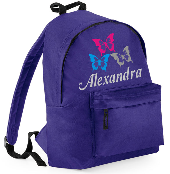 Personalised Sparkling Butterfly Backpack