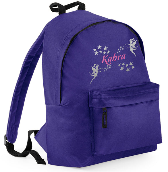 Sac à dos fée personnalisé avec imprimé scintillant 