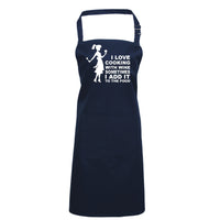 I love cooking with wine sometimes I add it to the food (Female Image) Apron