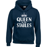 Queen of the Stables Hoodie with White and Silver Glitter Print