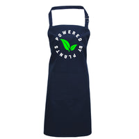 Tablier Powered By Plants avec imprimé blanc et vert 