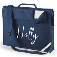Personalised Name Signature Book Bag with Straps