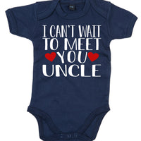 Personalised 'I Can't Wait To Meet You' with heart Baby Bodysuit