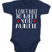 Personalised 'I Can't Wait To Meet You' with Star Baby Bodysuit