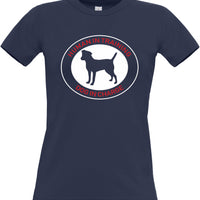 Human in Training, Dog in Charge Women's Fitted T-Shirt