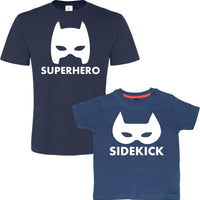 Superhero and Sidekick Father's Day T-Shirt Set