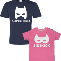 Superhero and Sidekick Father's Day T-Shirt Set