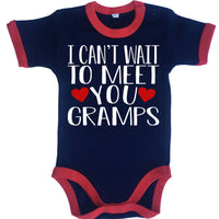 Personalised 'I Can't Wait To Meet You' with heart Baby Bodysuit