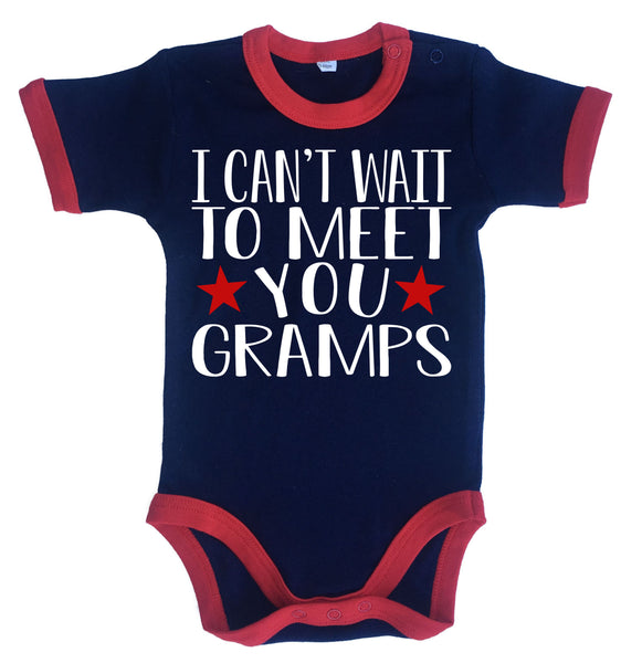 Personalised 'I Can't Wait To Meet You' with Star Baby Bodysuit
