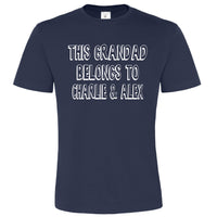 Personalised This Grandad Belongs to... Navy Unisex T-Shirt