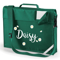 Personalised Daisy Ditsy Named Bookbag with White and Yellow Print