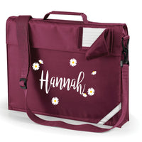 Personalised Daisy Ditsy Named Bookbag with White and Yellow Print