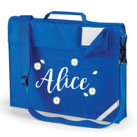 Personalised Daisy Ditsy Named Bookbag with White and Yellow Print