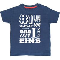 Numéro d'anniversaire de la marine dans différentes langues T-shirt enfant 