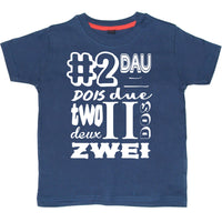 Numéro d'anniversaire de la marine dans différentes langues T-shirt enfant 