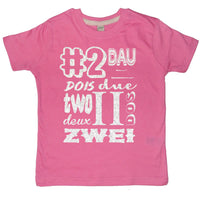 Bubblegum Pink Birthday Age in Different Languages Children's T-Shirt