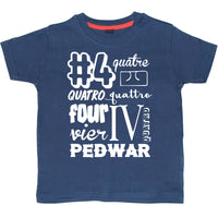 Numéro d'anniversaire de la marine dans différentes langues T-shirt enfant 