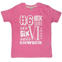 Bubblegum Pink Birthday Age in Different Languages Children's T-Shirt