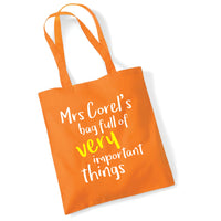 Sac personnalisé plein de choses très importantes 