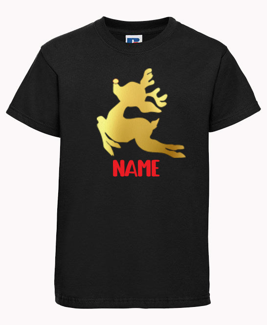 Adult X'MAS Personalised deer design Unisex T-Shirt