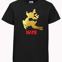 Adult X'MAS Personalised deer design Unisex T-Shirt