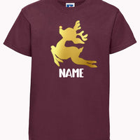 Adult X'MAS Personalised deer design Unisex T-Shirt