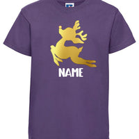 Adult X'MAS Personalised deer design Unisex T-Shirt