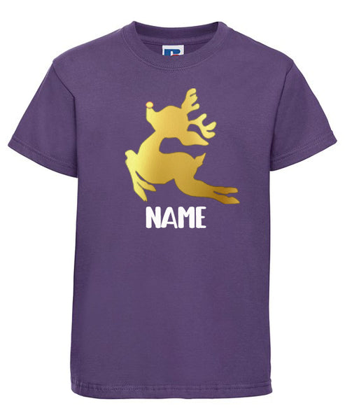 Adult X'MAS Personalised deer design Unisex T-Shirt