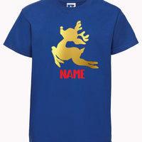 Adult X'MAS Personalised deer design Unisex T-Shirt