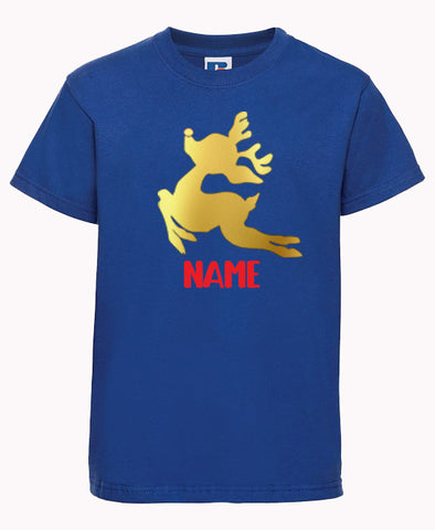 Adult X'MAS Personalised deer design Unisex T-Shirt