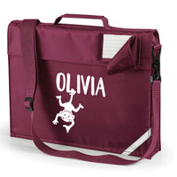 Personalised Monkey with Name Book Bag
