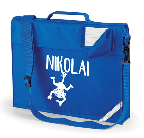 Singe personnalisé avec sac de livre nominatif 