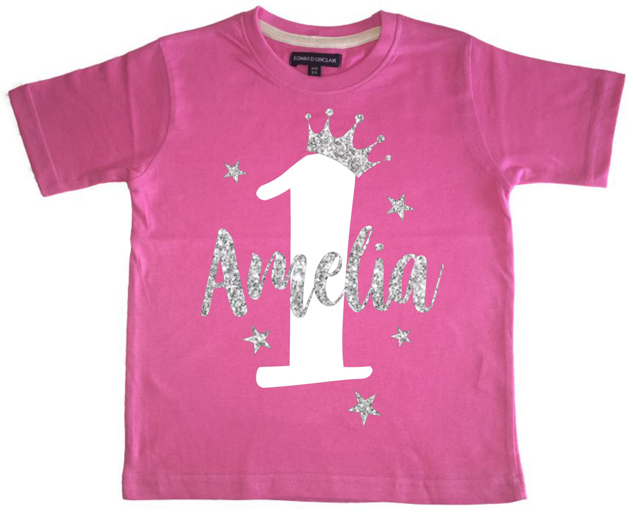 Personalised Girls Kids 1st Birthday T-Shirt with Your Name!