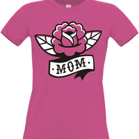 Mom Rose Tattoo Women's Fitted T-Shirt