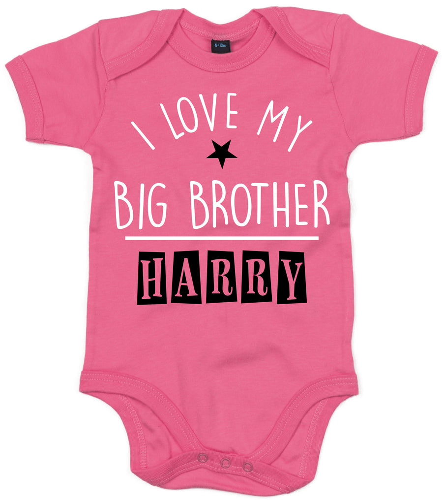 I love my big brother personalised shop baby clothes