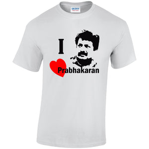 I Love Prabhakaran Unisex White T-Shirt
